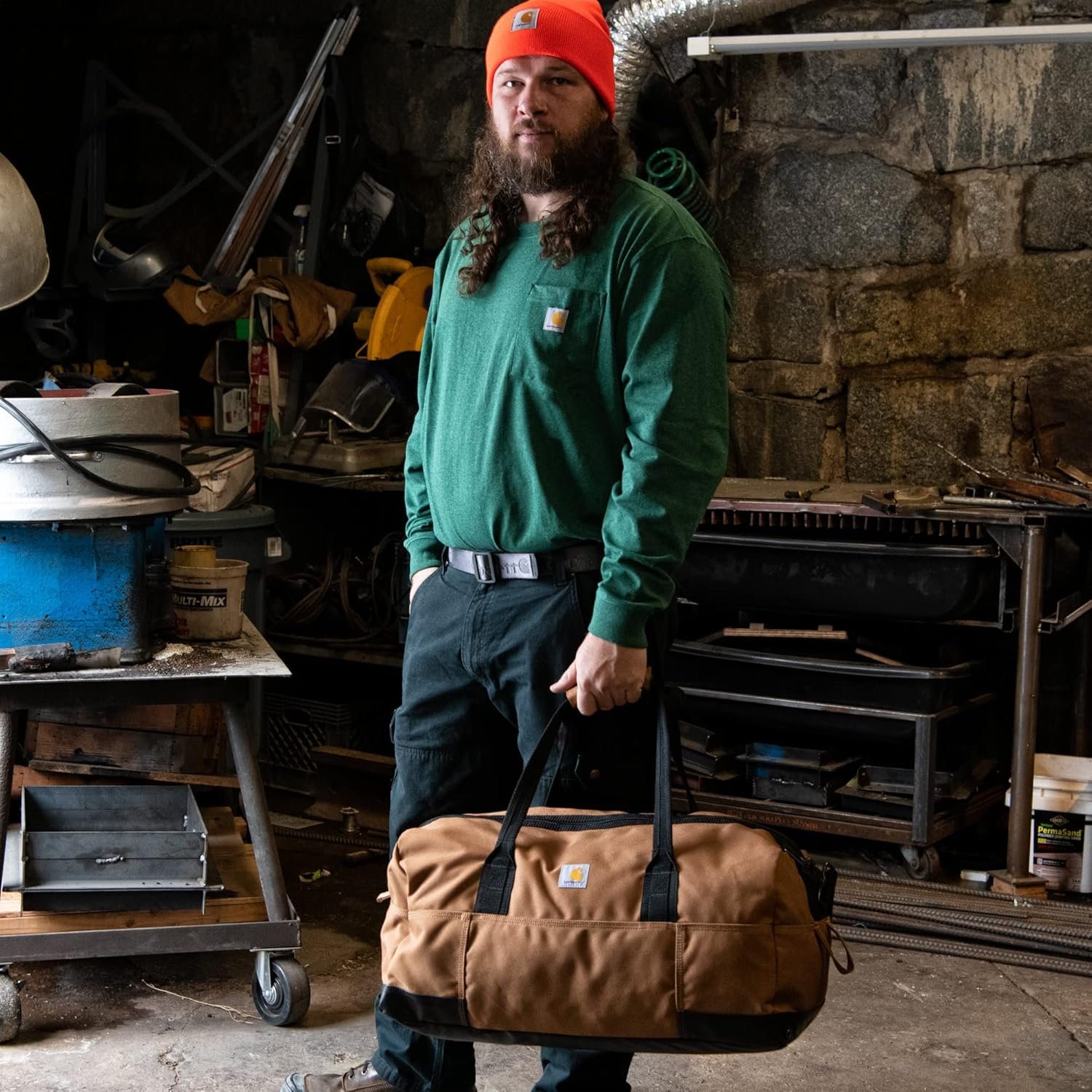 Private Label Classic Heavy-Duty Duffels with Custom Logo from Manufacturer for Jobsite Gym and Travel