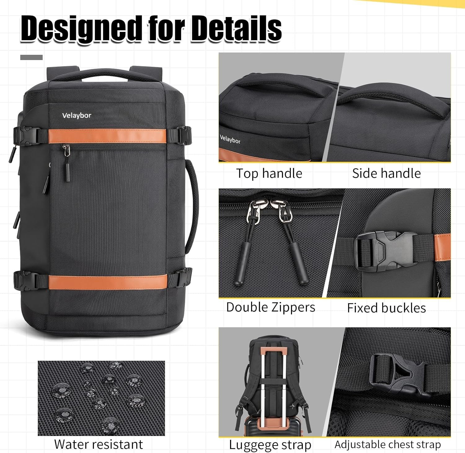 Custom Logo 42L Travel Backpack with 4 Packing Cubes Private Label TSA Friendly Carry-On Bag with USB Charging Port Water-Resistant Weekender Business Backpack for Men Women Manufacturer Fits 17.3