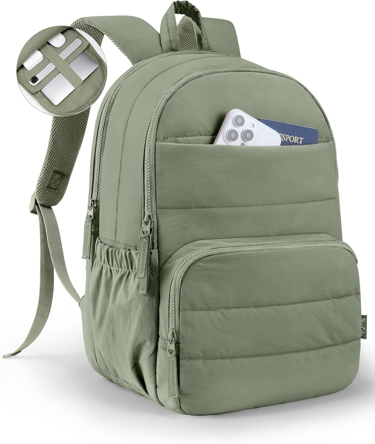 Private Label Womens Travel Backpack 15.6 Inch Laptop Backpack Custom Logo Quilted College Bookbag Cute Work Water Resistant Manufacturer