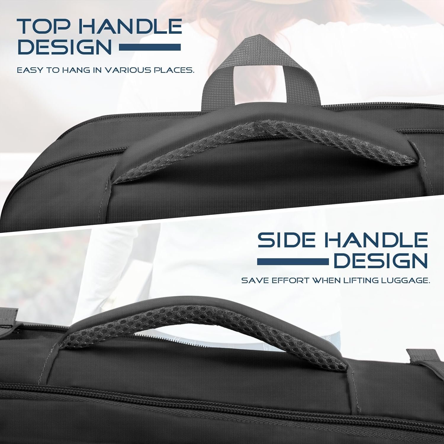 Private Label Travel Backpack Expandable Carry-On for Men TSA Approved 17.3 Inch Laptop Bag Flight Approved Lightweight Business Luggage with Custom Logo for Men Women Black Factory Direct