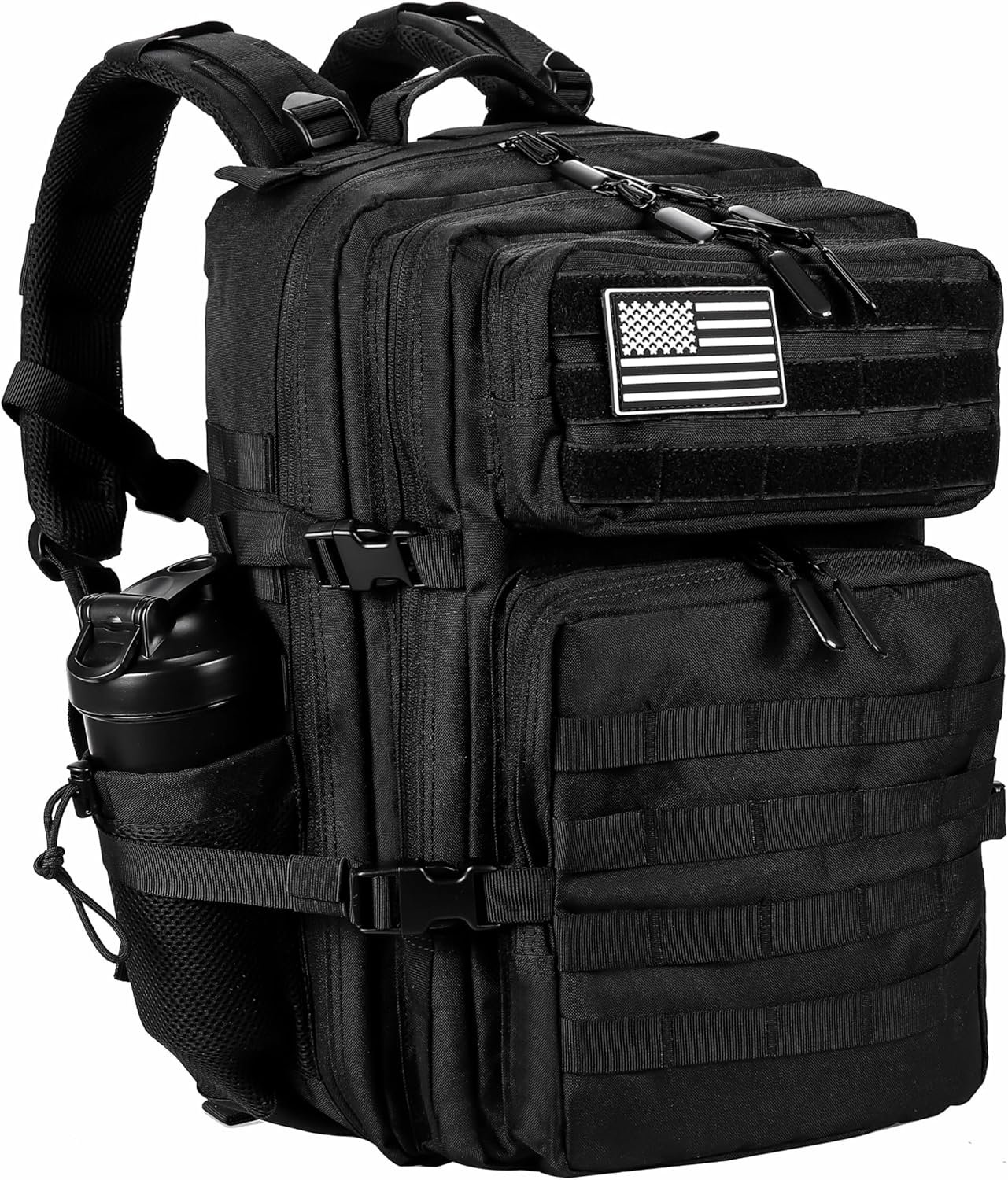 Factory Military Tactical Backpack for Men and Women 45L Army 3 Days Assault Pack Private Label Large Rucksack with Molle System Custom Logo Black