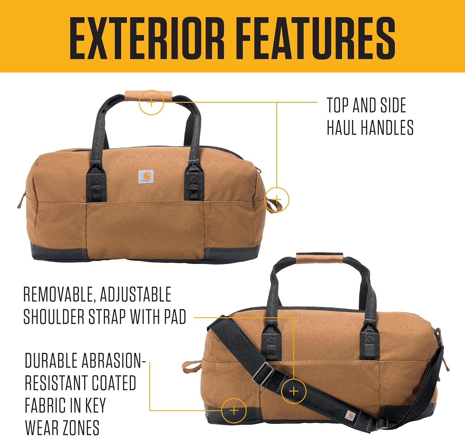 Private Label Classic Heavy-Duty Duffels with Custom Logo from Manufacturer for Jobsite Gym and Travel