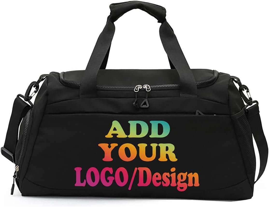 Custom Logo Dance Duffle Gym Bag Private Label Large Capacity Travel Bag Factory for Men Women Black