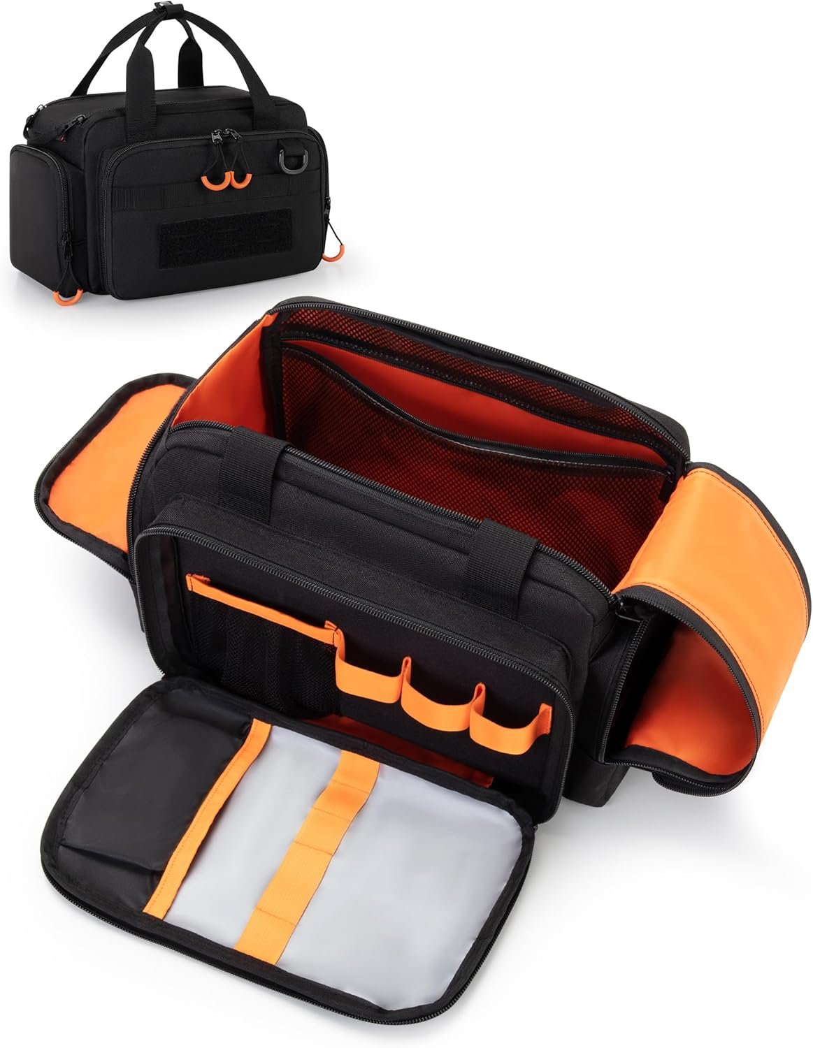 Custom Logo Extra Large Tactical Travel Toiletry Bag for Men Private Label Dopp Kit Organizer with Dual Way Zippers for Shaving Grooming Bathroom Essentials Manufacturer Black Empty Bag