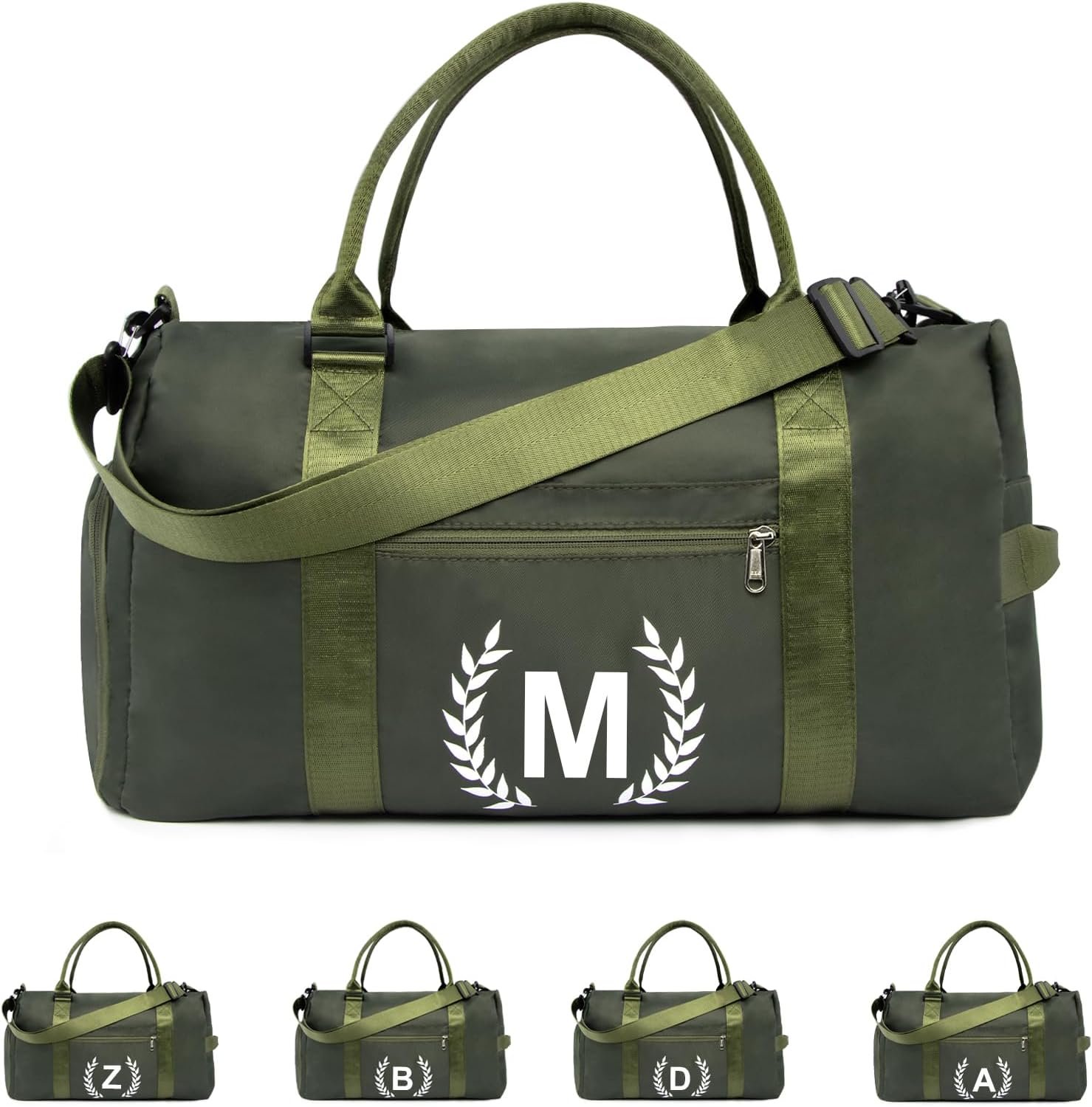 Custom Logo Gym Bag with Shoe Compartment - Private Label Monogrammed Duffle for Sports Travel Workout Dark Green Manufacturer Custom Logo Gym Bag with Shoe Compartment - Private Label Monogrammed Duffle for Sports Travel Workout Dark Green Manufacturer