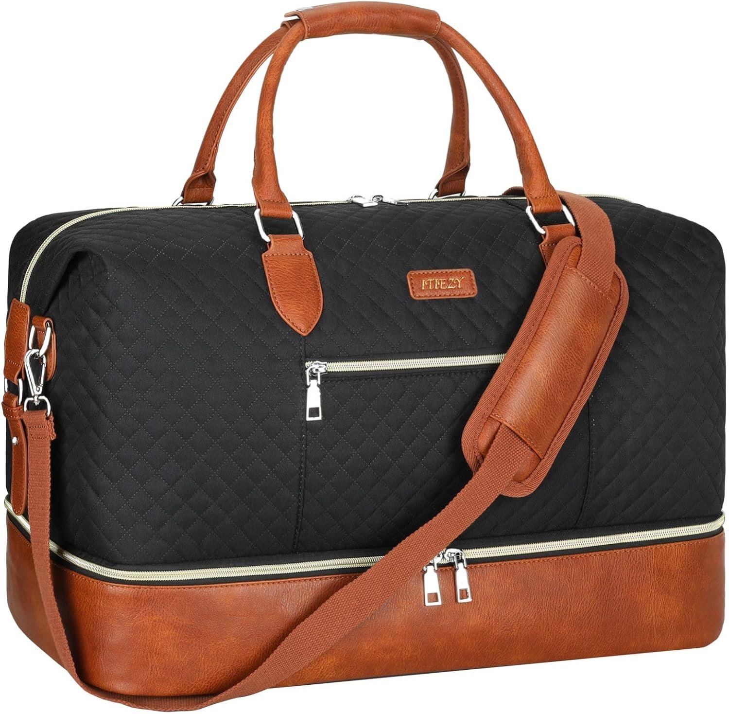 Custom Logo Large Nylon Weekender Bag for Women Travel Carry On Duffel Overnight Tote with Shoe Compartment Private Label Manufacturer Custom Logo Large Nylon Weekender Bag for Women Travel Carry On Duffel Overnight Tote with Shoe Compartment Private Label Manufacturer