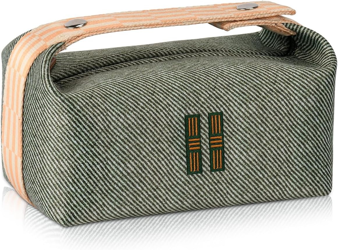 Custom Logo Orange Red Canvas Hanging Makeup Cosmetic Travel Bag Organizer for Women Private Label Manufacturer