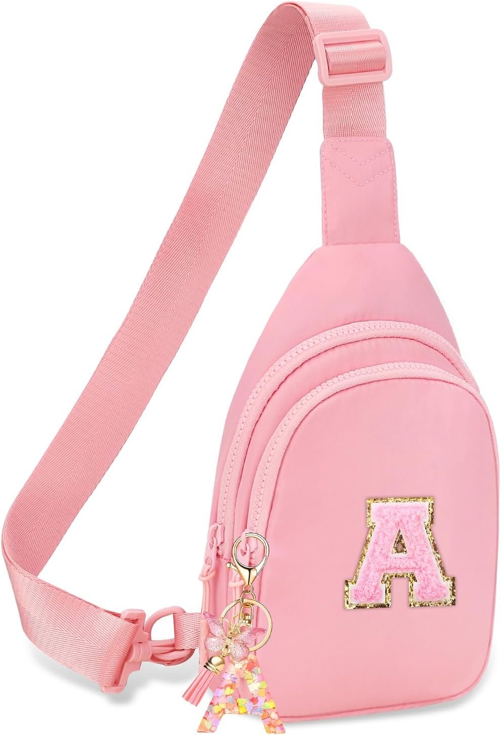 Custom Logo Personalized Initial Sling Crossbody Bag with Letter Patch Fashion Waist Pack Trendy Fanny Pack Birthday Gifts for Girls Women Private Label Manufacturer Custom Logo Personalized Initial Sling Crossbody Bag with Letter Patch Fashion Waist Pack Trendy Fanny Pack Birthday Gifts for Girls Women Private Label Manufacturer