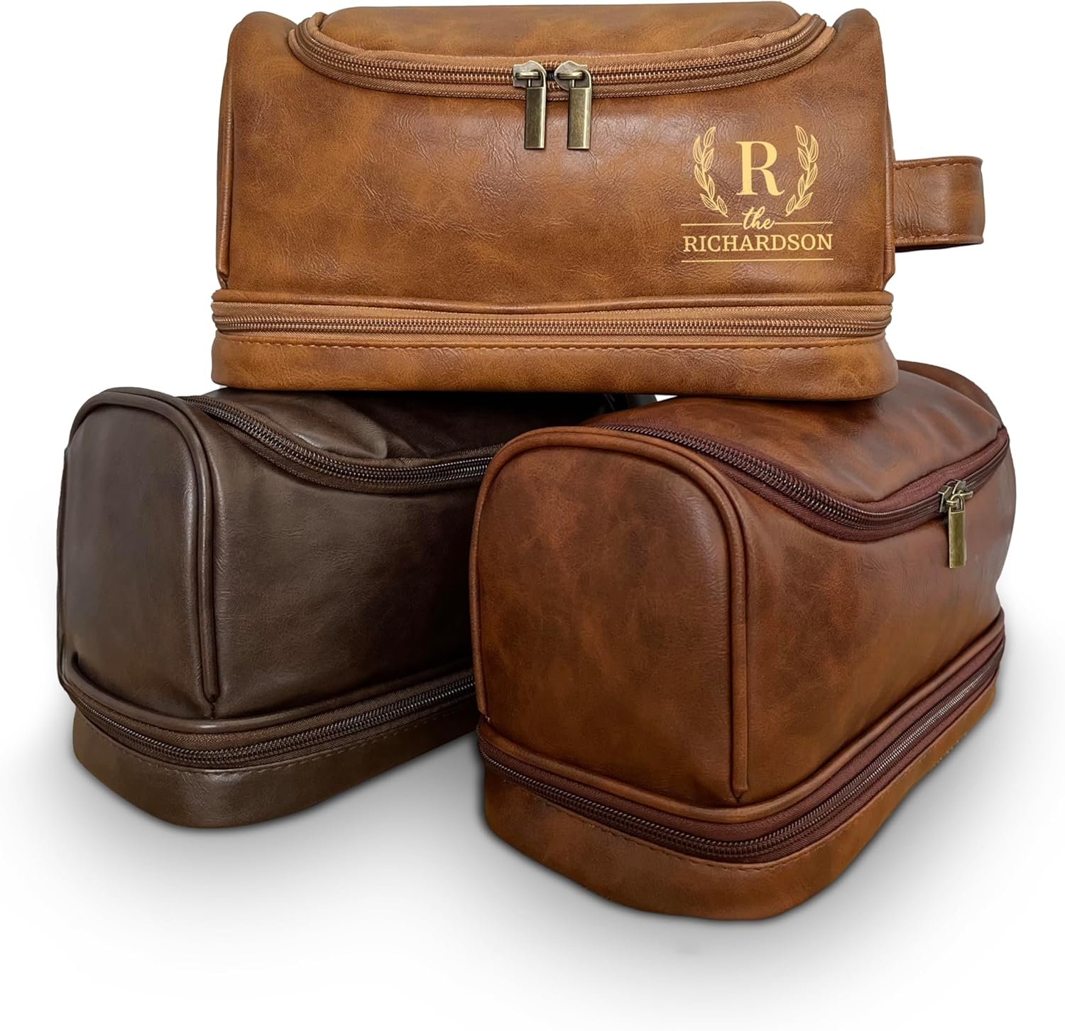 Custom Logo Personalized Leather Travel Toiletry Bag for Men Private Label Waterproof Hanging Gym Organizer Manufacturer Gift for Dad Husband Grandpa Lover Custom Logo Personalized Leather Travel Toiletry Bag for Men Private Label Waterproof Hanging Gym Organizer Manufacturer Gift for Dad Husband Grandpa Lover