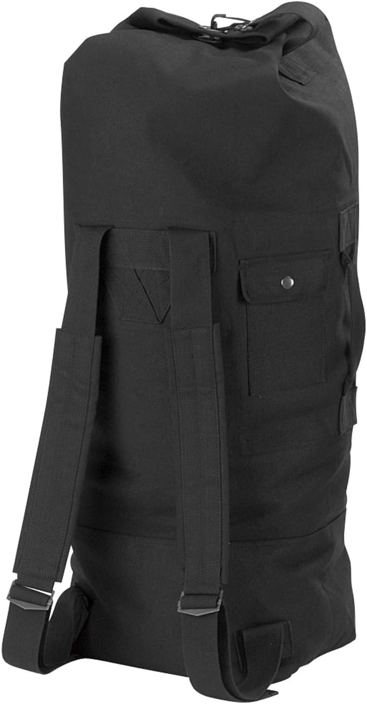 Custom Logo Private Label Black GI Style Double Strap Duffle Bag Manufacturer Custom Logo Private Label Black GI Style Double Strap Duffle Bag Manufacturer