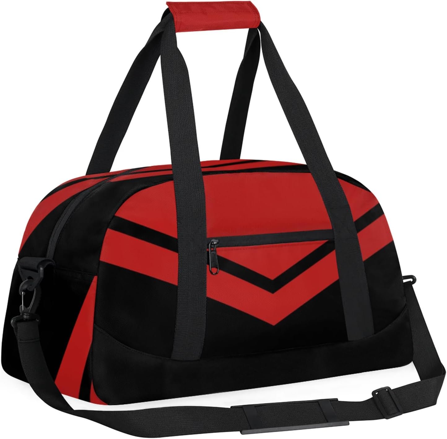 Custom Logo Red Black Waterproof Sports Duffle Bag Private Label Gym Weekender Travel Overnight Carry On Manufacturer for Dance Yoga