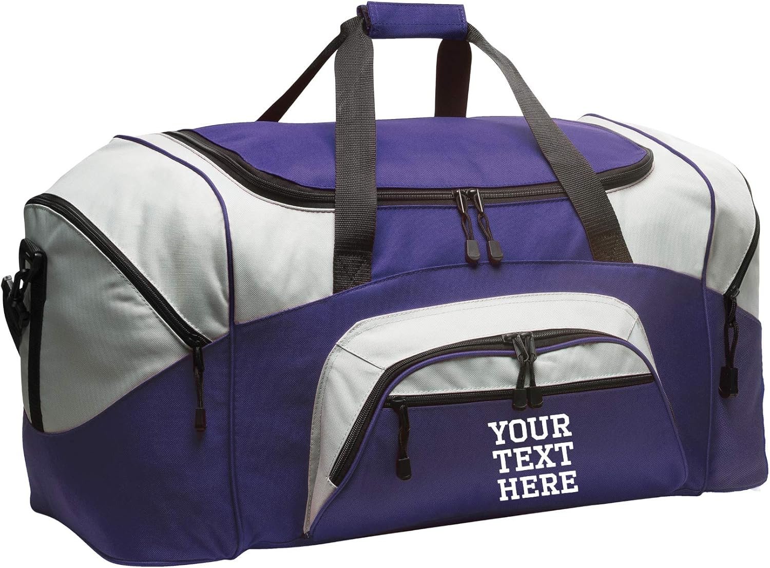 Custom Logo Sport Duffel Bag for Men and Women (Standard Colorblock) - Private Label Add Your Name Personalized Weekender Bag for Gym Overnight Travel Manufacturer