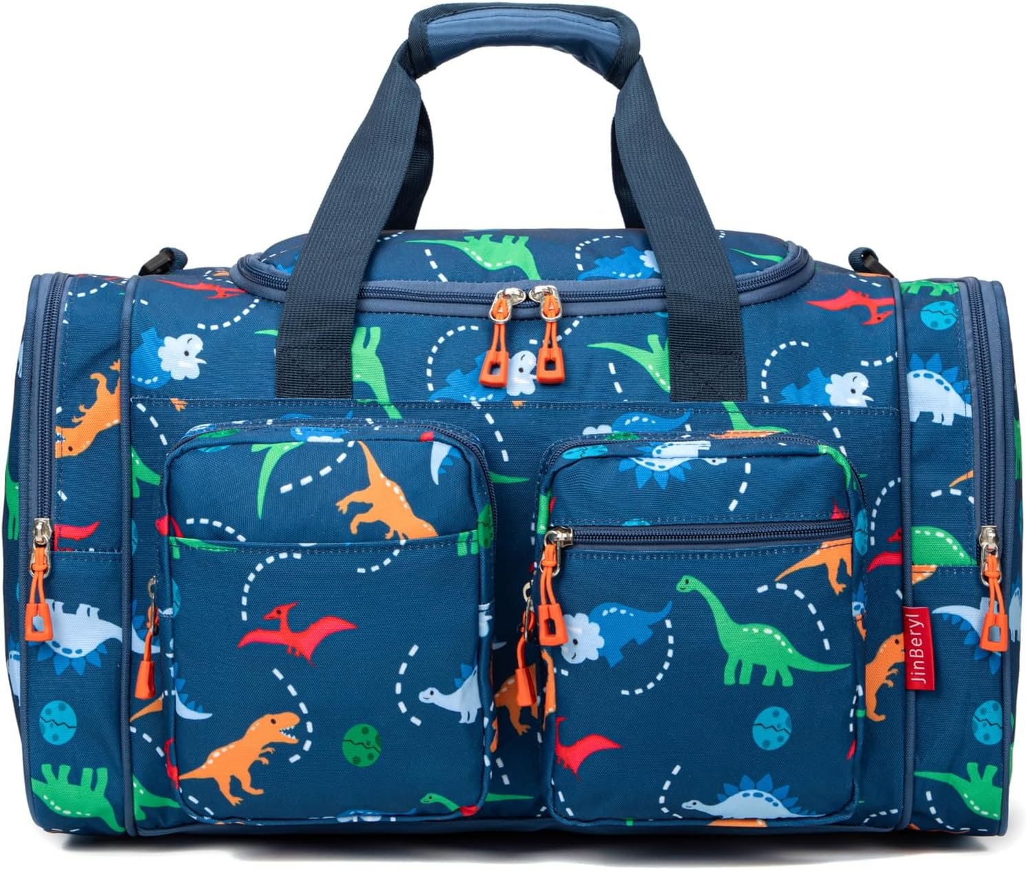 Factory Kids Duffle Bag for Boys and Girls 19 Inch Navy Blue with Custom Logo for Travel Weekend or Overnight Private Label