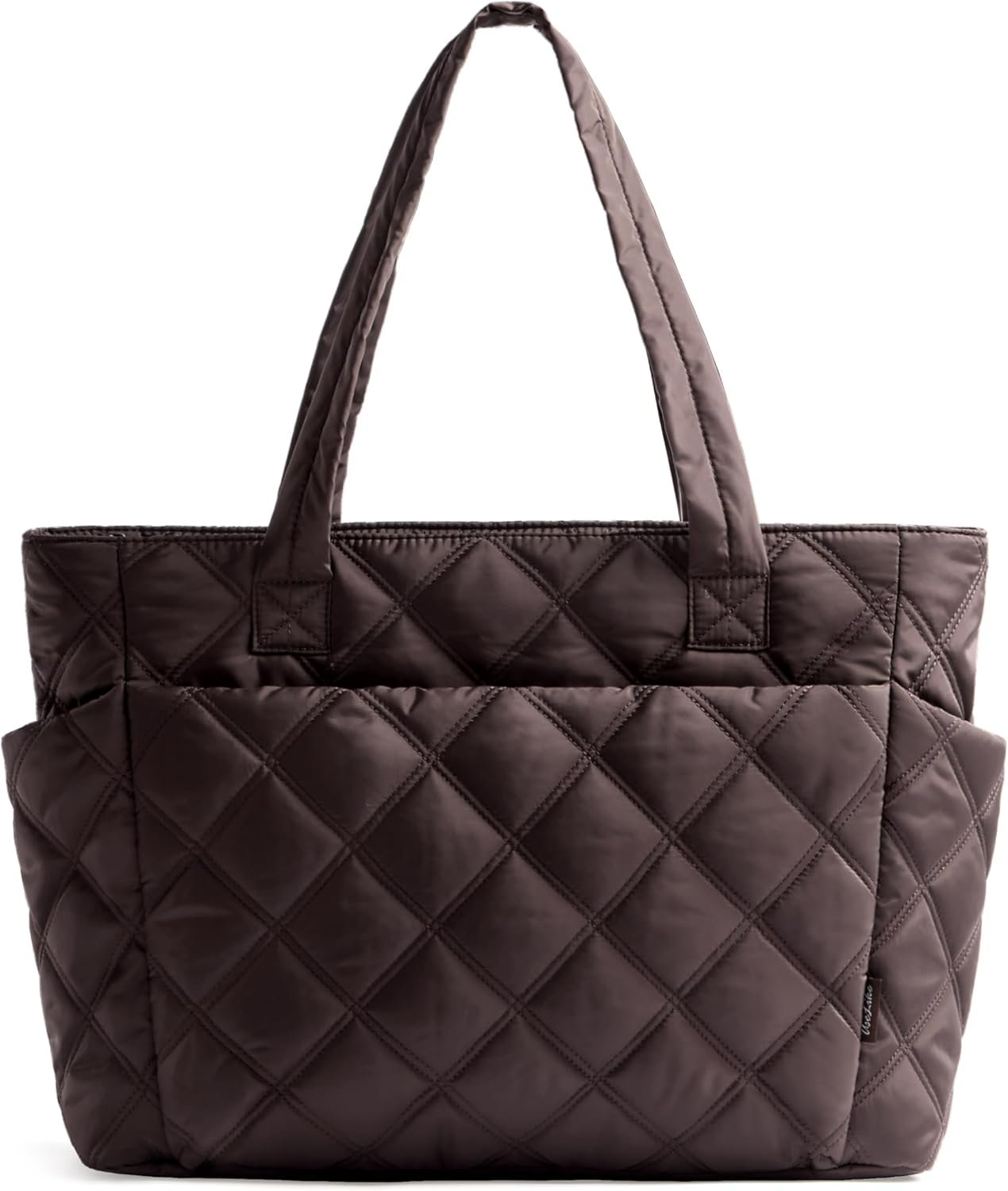 Factory Lightweight Puffer Tote Bags for Women Private Label Work with Compartments for Travel Custom Logo Quilted Shoulder Bag with Zipper