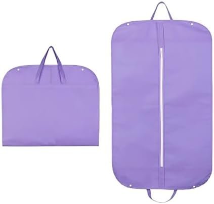 Premium Custom Logo Non-Woven Garment Bags for Suits Jackets & Dresses - Private Label Durable Hanging Storage with Carry Handles - Brown Travel & Closet Organizer for Easy Packing by Manufacturer