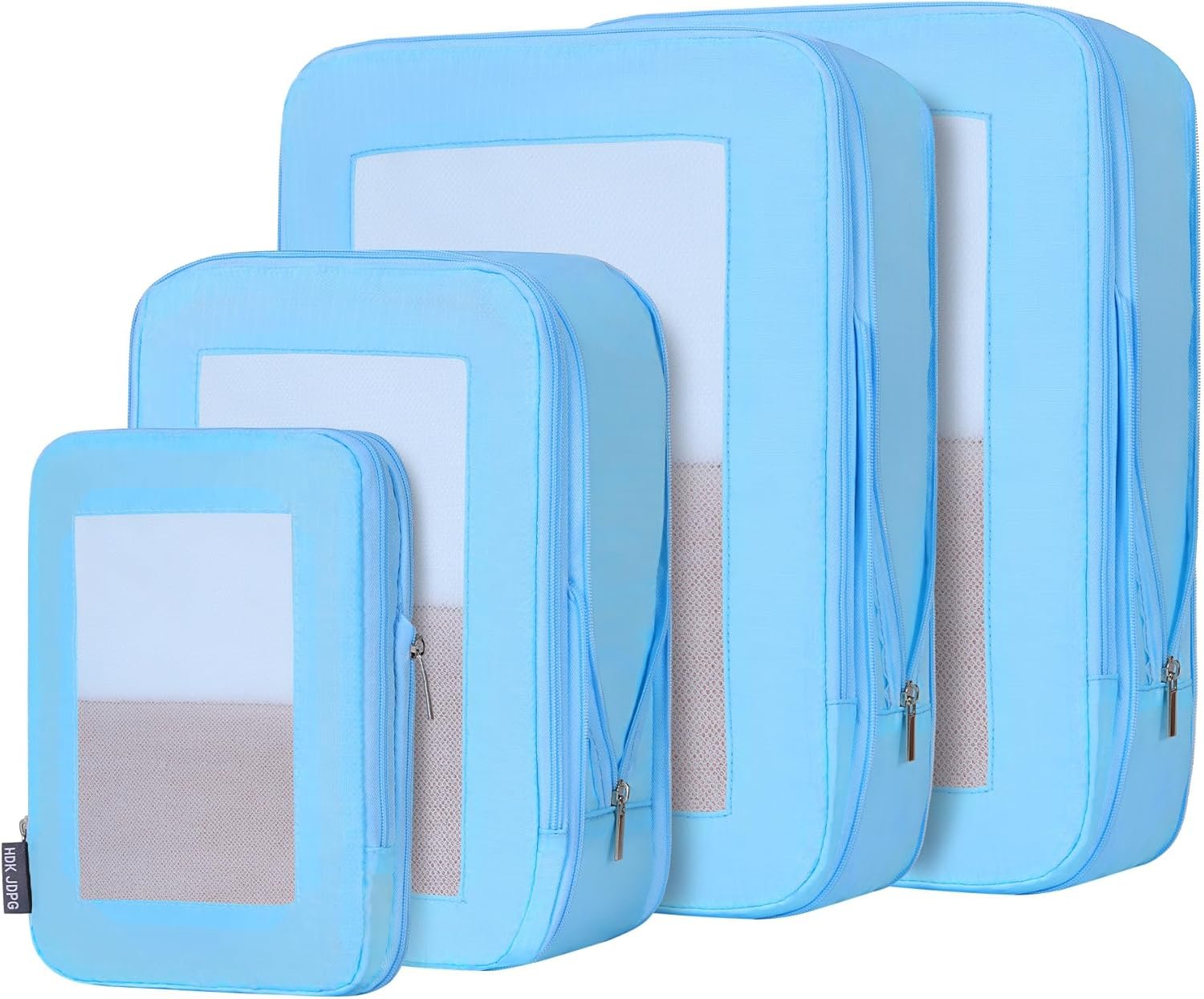 Private Label 4 Set Ultralight Compression Packing Cubes for Travel Suitcases Custom Logo Compressible Mesh Organizers for Women Manufacturer (Blue) Private Label 4 Set Ultralight Compression Packing Cubes for Travel Suitcases Custom Logo Compressible Mesh Organizers for Women Manufacturer (Blue)