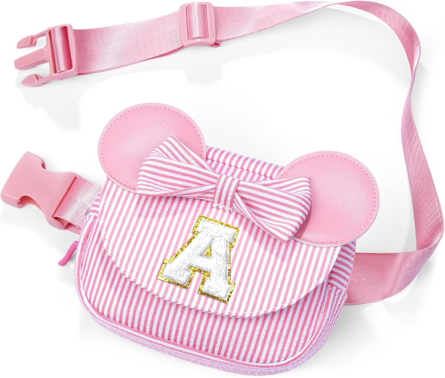 Private Label Easter Basket Stuffers Birthday Gifts for 4 5 6 7 8 Year Old Girls Pink Initial Crossbody Bag Fanny Pack Sling Purse with Custom Logo from Manufacturer