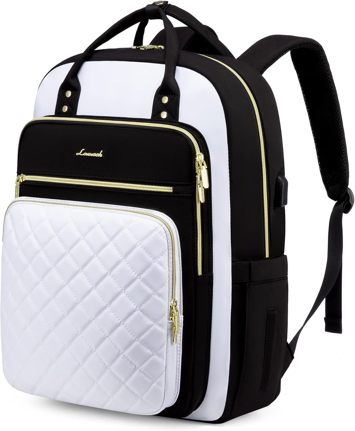 Private Label Laptop Backpack for Women with Custom Logo USB Port Fashion Travel Purse Lightweight Casual Daypack Nurse Teacher College Work Business Fits 17