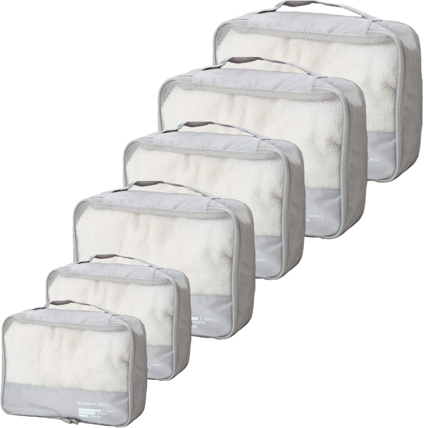 Private Label Packing Cubes Set Custom Logo Travel Luggage Organizers Suitcase Lightweight Accessories Manufacturer