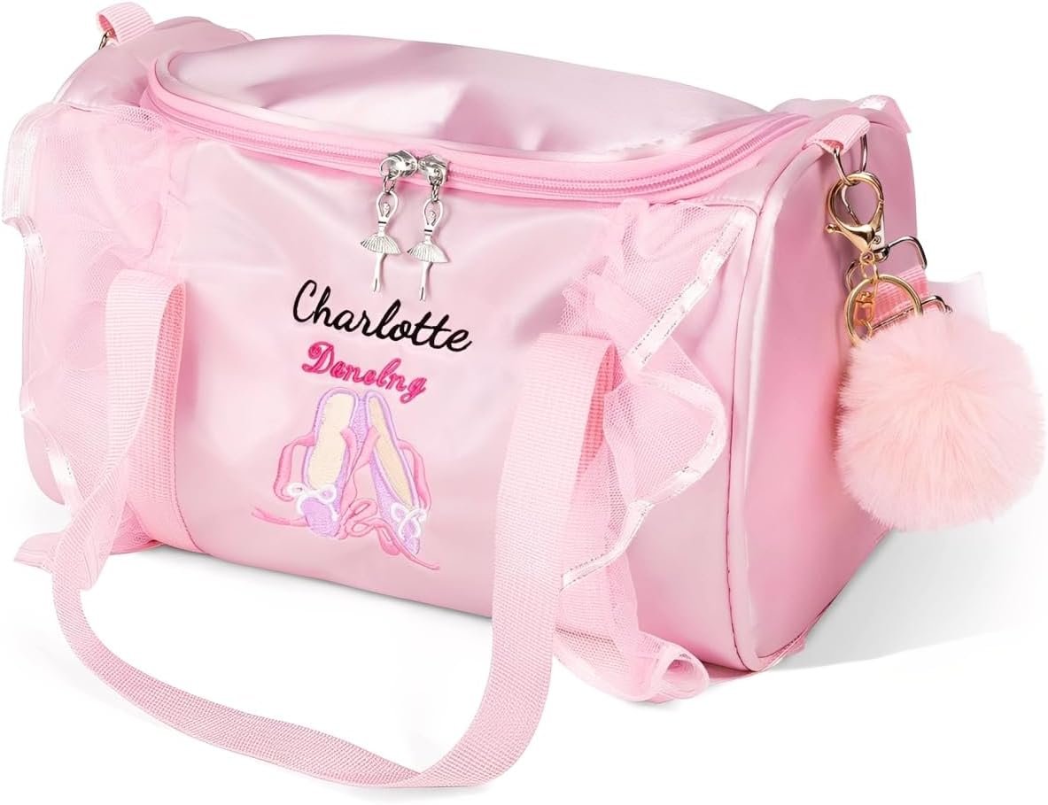 Private Label Personalized Embroidered Dance Duffle Bags Custom Logo Ballet for Teen Girls Kids Toddlers Ballerina Gym Birthday Gifts Manufacturer