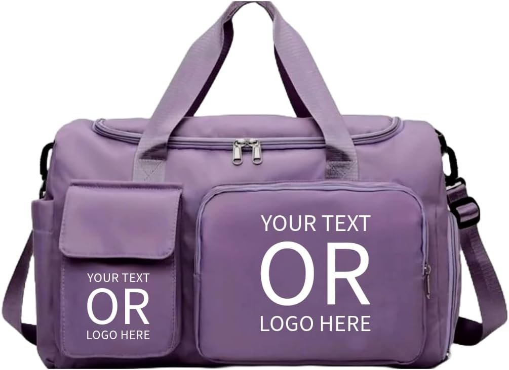 Private Label Personalized Purple Weekender Bag for Men and Women - Custom Logo Duffle Bag for Travel and Gym Manufacturer