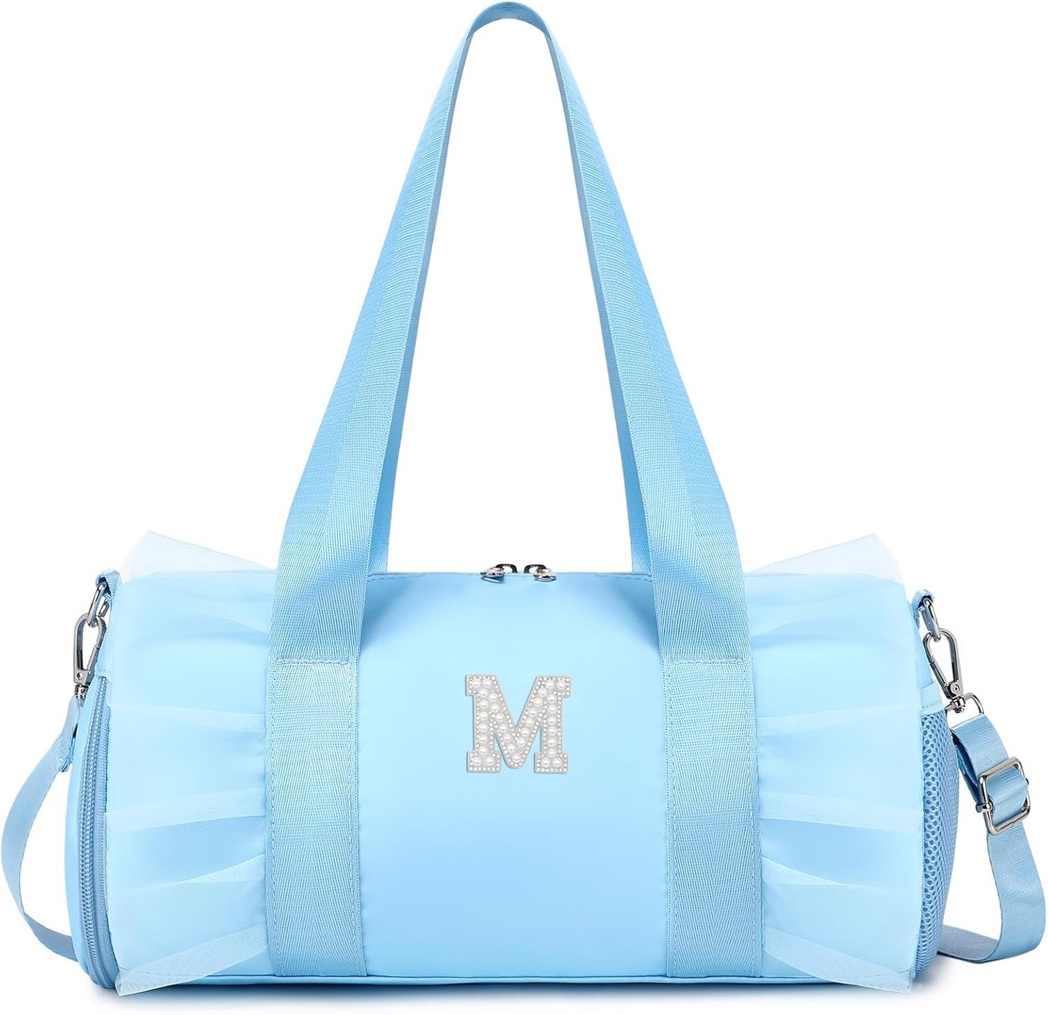 Private Label Personalized Small Dance Ballet Bag for Girls 4-6 Toddler Ballerina Sports Gym Travel Duffle with Shoes Compartment Custom Logo Blue M Manufacturer