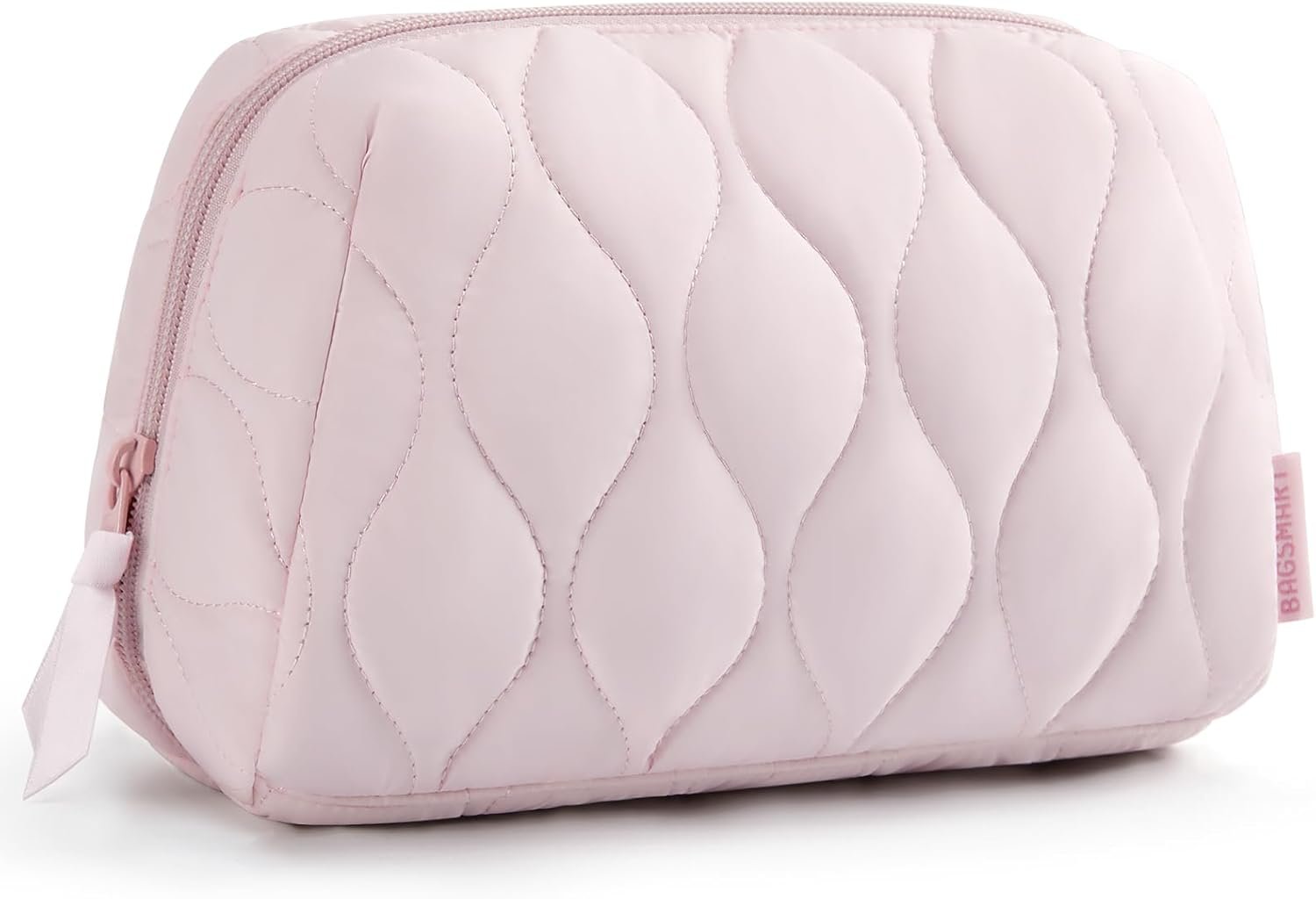 Private Label Puffy Padded Makeup Bag Factory Custom Logo Travel Cosmetic Organizer Wide-Open Pouch for Women Toiletries Brushes Pink Private Label Puffy Padded Makeup Bag Factory Custom Logo Travel Cosmetic Organizer Wide-Open Pouch for Women Toiletries Brushes Pink