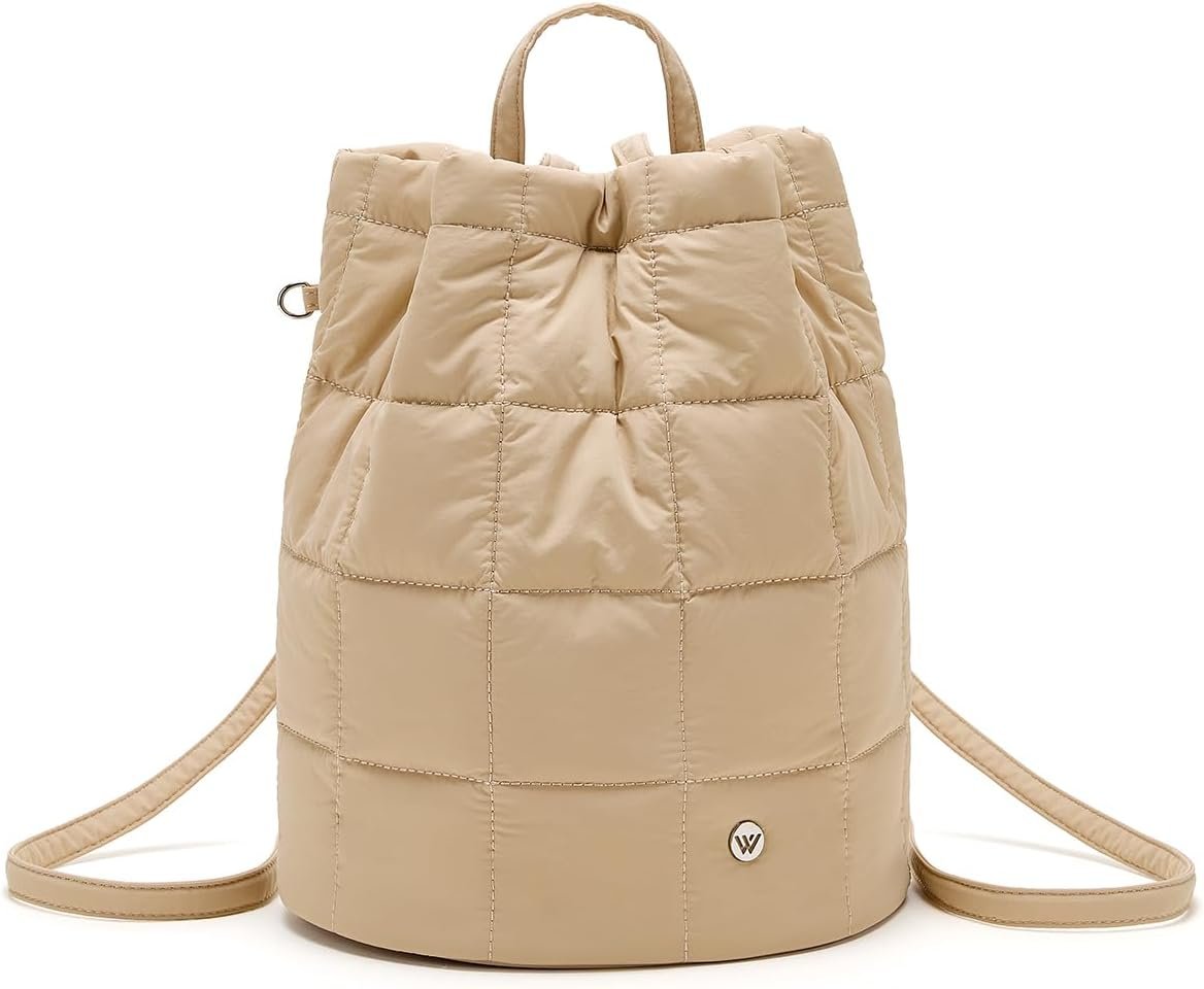 Private Label Small Backpack for Women Puffer Quilted Casual Daypack Custom Logo Puffy Nylon Drawstring Manufacturer for Travel