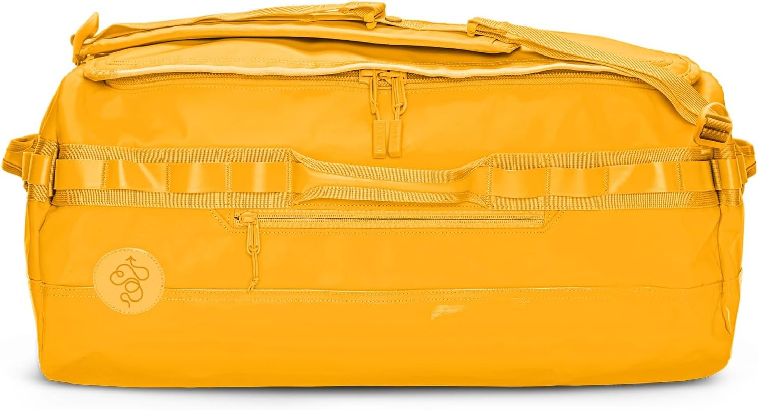 Private Label Stylish Compact Big Duffle Bag - Custom Logo Lightweight Durable Water-Resistant Large Travel Bag Manufacturer for Men and Women (Yellow)