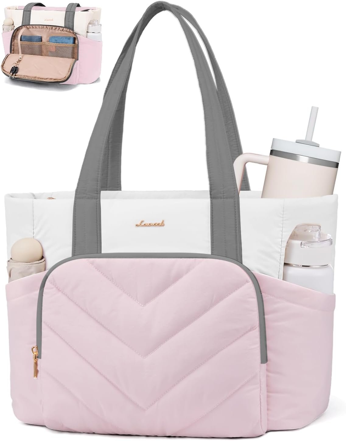 Private Label V-Quilted Puffer Tote Bag for Women Teachers Nurses with Custom Logo Large Shoulder Laptop Purse for Work Travel Gym Manufacturer Private Label V-Quilted Puffer Tote Bag for Women Teachers Nurses with Custom Logo Large Shoulder Laptop Purse for Work Travel Gym Manufacturer