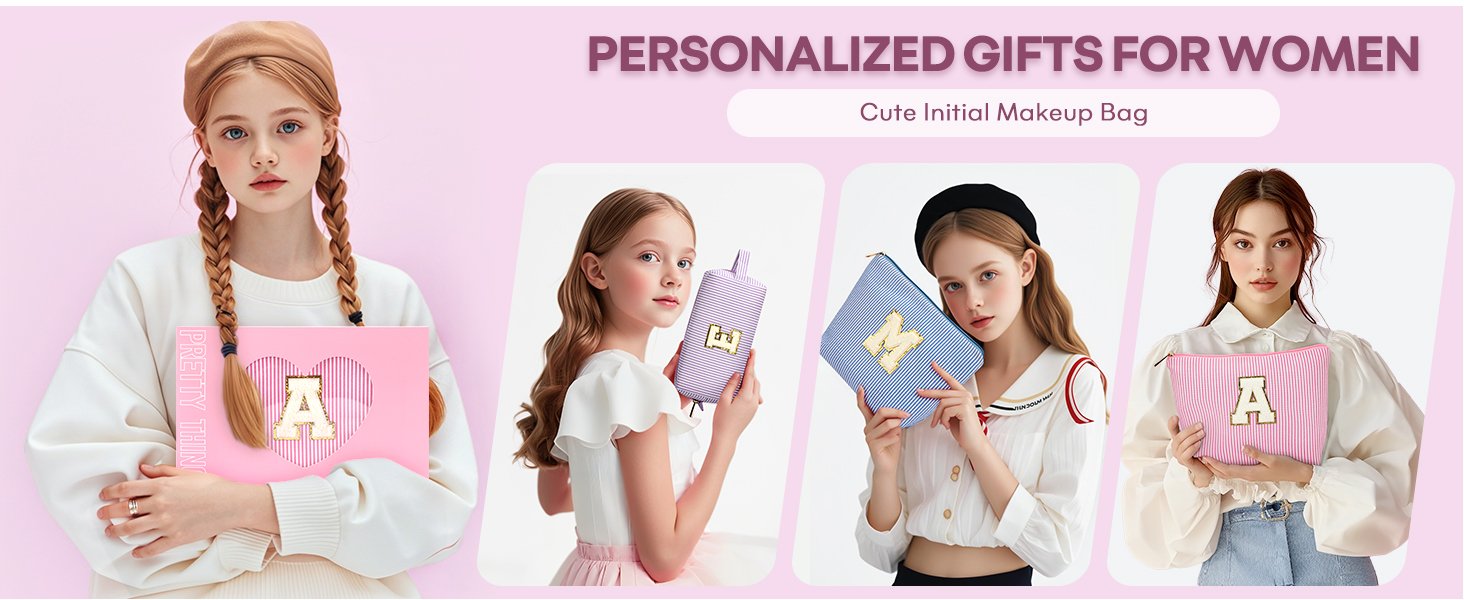 Private Label 2PCS Initial Makeup Bags for Women Cosmetic Travel Toiletry Bags Custom Logo Birthday Graduation Teacher Gifts for 11-18 Year Old Teen Girls Trendy Blue A Manufacturer Private Label 2PCS Initial Makeup Bags for Women Cosmetic Travel Toiletry Bags Custom Logo Birthday Graduation Teacher Gifts for 11-18 Year Old Teen Girls Trendy Blue A Manufacturer